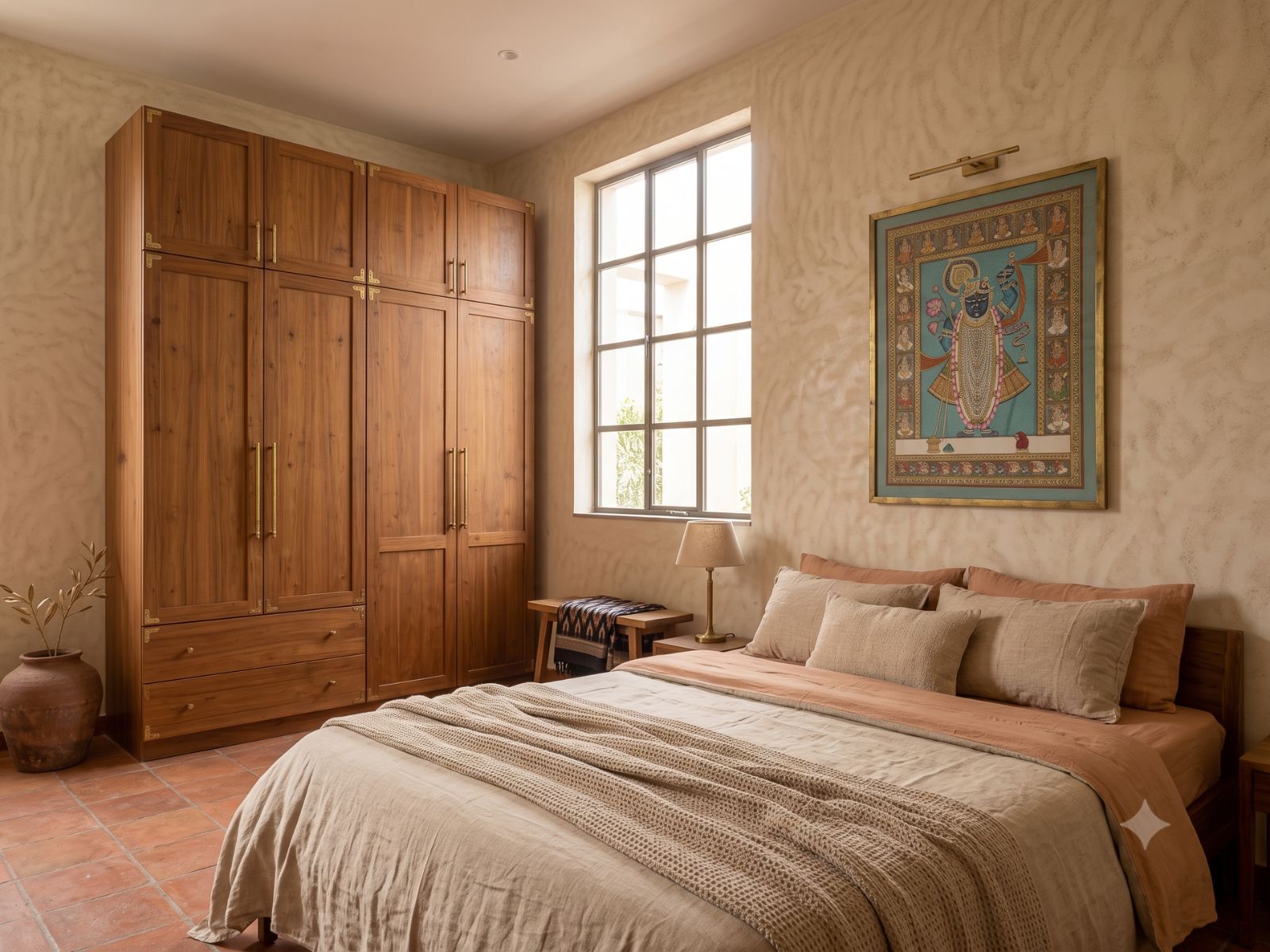 The Gulmohar Villa Renovation, Gulmohar Extension, Bhopal — Earthy Minimalist living room